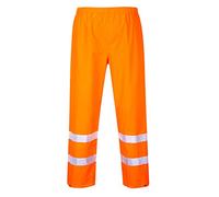 Portwest S480 Hi-Vis Rain Traffic Trousers Stain Resistant Drawstring Waist