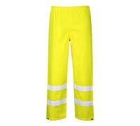 Portwest S480 Hi-Vis Rain Traffic Trousers Stain Resistant Drawstring Waist