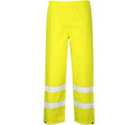 Portwest S480 Hi-Vis Traffic Water-Resistant Work Trouser Yellow Large 33" Leg