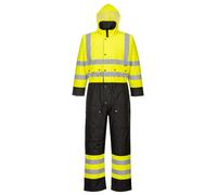 Portwest S485 Hi Vis Contrast Coverall Waterproof Thermal Lined Warm Workwear