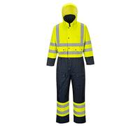 Portwest S485 Hi-Vis Waterproof Winter Coverall Thermal Hooded