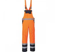 Portwest S489 Contrast Bib & Brace - Lined Orange Size: L Colour: L 31"