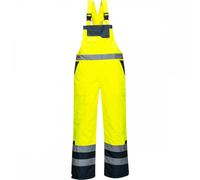 Portwest S489 Contrast Bib & Brace - Lined Yellow Size: L Colour: L 31"