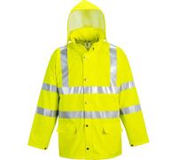 Portwest S491 Sealtex Ultra Hi-Vis Rain Jacket Long Sleeve Storm Flap Front