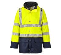 Portwest S496 Sealtex Ultra Two Tone Jacket Long Sleeve Contrast Panels | Yellow/Navy, EN ISO 20471 Class 3, EN 343 Class 3:2, UPF 40+, Waterproof with Welded Seams, Storm Flap Front, Secure Storage