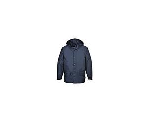 Portwest S530 Arbroath Winter Jacket Multi Pocket Long Sleeve Waterproof | Navy, 2X Large, EN 343 Class 3:3, Secure and Comfortable Fit, Fleece Lining, Drawcord Hood and Hem, Taped Seams, Corporate