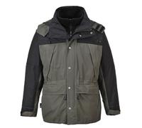 Portwest S532 Orkney 3-in-1 Jacket Long Sleeve Waterproof Pack Away Hood | Grey, Small, EN 343 Class 3:2, Regular Fit, Interactive Fleece, Phone Pocket, Two-Way Zip, Zipped Pockets, Durable, Corporate