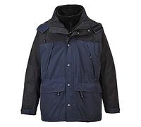 Portwest S532 Orkney 3-in-1 Jacket Long Sleeve Waterproof Pack Away Hood | Navy, 3X Large, EN 343 Class 3:2, Regular Fit, Interactive Fleece, Phone Pocket, Two-Way Zip, Zipped Pockets, Corporate