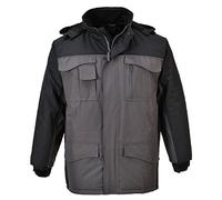 Portwest Parka RS S562 Ripstop Waterproof Quilt-lined Insulated Black/Grey L