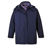 Portwest S571 Elgin 3-in-1 Women's Jacket Long Sleeve 5 Pockets Two-Way Zip | Navy, Large, EN 343 Class 3:1, Regular Fit, Interactive Fleece, Pack Away Hood, Easy Closure, Hook and Loop Cuffs, Corporate