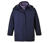 Portwest S571 Elgin 3-in-1 Women's Jacket Long Sleeve 5 Pockets Two-Way Zip | Navy, Medium, EN 343 Class 3:1, Regular Fit, Interactive Fleece, Pack Away Hood, Easy Closure, Hook and Loop Cuffs, Corporate