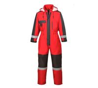 Portwest S585 Winter Coverall 1 X Waterproof Double Knee Machine Washable | EN 343 Class 3:1, EN 17353, EN 342, Secure Fit, Side Zip Leg Opening, Inner Ribbed Cuffs, 3 Chest Pockets, Reflective Tape