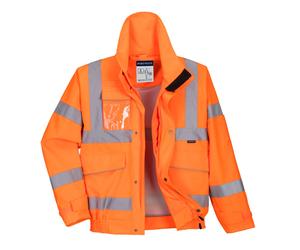 Portwest S591 Hi-Vis Extreme Rain Bomber Jacket Waterproof Windproof - Orange