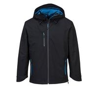 Portwest S600 Men's KX3 Waterproof Rain Jacket - Lightweight Shell Jacket with Hood Black, Large