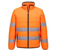 Portwest S617 Hi-Vis Baffle Jacket Padded Water Resistant | EN ISO 20471 Class 3, RIS 3279-TOM Compliant, 100% Polyester Ripstop, PFAS Free, 40+ UPF