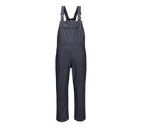 Portwest S653 Flexatex Chem Bib and Brace Chemical Resistant Waterproof Work Safety Overalls Polyester Tricot Knit PU Coated Antifungal Treatment Wipe Clean Adjustable Straps, Navy, Medium