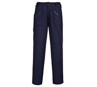 Portwest S687 Womens Work Trousers Lightweight Multi-Functional Polycotton Fit Zip with Knee Pad Pockets Improved Fit Workwear Site Pants Industrial Utility Machine Washable, Navy Tall, Small