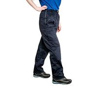Portwest S687 Womens Work Trousers Lightweight Multi-Functional Polycotton Fit Zip with Knee Pad Pockets Improved Fit Workwear Site Pants Industrial Utility Machine Washable, Black Tall, Large