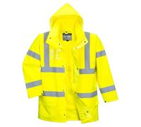 Portwest S765 Hi-Vis 5-in-1 Essential Jacket Long Sleeve Inner Chest Pocket | Yellow, X Large, EN ISO 20471 Class 3, EN 343 Class 3:1, EN 342, Secure Fit, Dual ID Holder, Reflective Tape, High Visibility