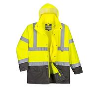 Portwest Hi-Vis Executive 5-in-1 Jacket, Size: XXXL, Colour: Yellow/Grey, S768YGYXXXL