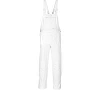 Portwest S810 Men's Painters Overalls - Cotton Bib and Brace Painting Dungarees Workwear, White, M