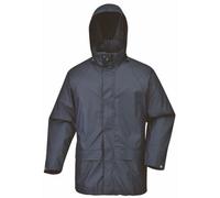Portwest S350 Sealtex AIR Jacket Long Sleeve Hooded Waterproof Tricot Knit | Navy, Large, EN 343 Class 4:1, EN 13034, Inner Elasticated Cuff, Double Storm Flap, Secure Storage, Breathable Fabric