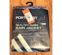 Portwest Sealtex Classic Rain Jacket S450 Size Large Navy Pack Away Hood