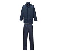 Portwest Sealtex Essential Rainsuit (2 Piece Suit), Trouser Length: Regular, Color: Navy, Size: XL, L450NARXL