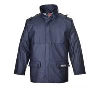 PORTWEST Sealtex Flame Waterproof Jacket Lightweight Hooded Windproof Coat FR46