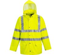 Portwest S491 Sealtex Ultra Hi-Vis Rain Jacket Long Sleeve Storm Flap Front