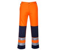 PORTWEST Seville Hi-Vis Contrast Work Trousers Knee Pad Pocket Safety Pants TX71