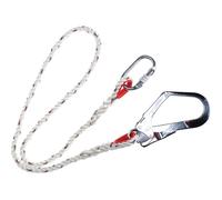 Portwest Single Restraint Lanyard, Size: One Size, Colour: White, FP21WHR