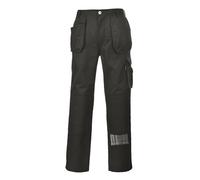 Portwest Slate Holster Pockets Work Trousers Elasticated Waist Knee Pad Pockets