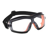 Portwest Slim Safety Goggles Black / Orange Clear