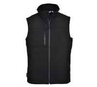 Portwest Mens Softshell Bodywarmer TK51 - Waterproof, Breathable, Durable - Black 2XL