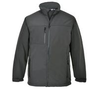 Portwest TK50 Softshell (3L) Long Sleeve Machine Washable Waterproof Zips | Navy, 5X Large, UPF 50+, Generous Fit, Bonded with Shell, Chin Guard, Secure Storage, 1 Chest Pocket, Hook and Loop Cuffs