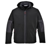 Portwest Softshell with Hood (3L), Color: Black, Size: Large, TK53BKRL