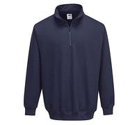 Portwest Sorrento Zip Neck Sweatshirt, Size: S, Colour: Navy, B309NARS
