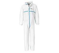 Portwest ST60 BizTex Microporous Coverall Type 4/5/6 Chemical Resistant Anti-Static Protective Suit Elasticated Hood & Cuffs Durable Breathable Workwear for Hazardous Environments, White, XXXL
