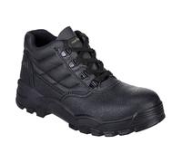 PORTWEST Steel Split Leather Mid Boot S1P SR Black Padded FW10