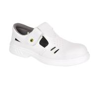 PORTWEST Steelite Ebro Safety Sandal S1 ESD FO SR Class 3 White FW48 UK 6.5