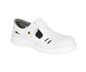 Portwest Steelite ESD Ebro Safety Sandal S1 Class 3, Size: 44, Colour: White, FW48WHR44