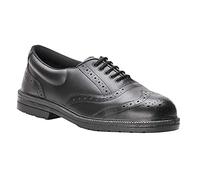 Portwest Steelite Executive Brogue S1P, Size: 46, Colour: Black, FW46BKR46