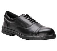 Portwest Steelite Executive Oxford Shoe S1P, Size: 42, Colour: Black, FW47BKR42