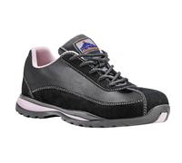 Portwest Steelite Ladies Trainer 40/6.5 S1P Black/Pink Size: 6.5 Colou 6.5