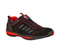 Portwest Steelite Lusum S1P HRO Safety Trainers Black / Red Size 5