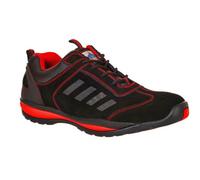 Portwest Steelite Lusum Safety Trainer S1P HRO, Size: 37, Colour: Red, FW34RER37