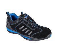 Portwest Steelite Lusum S1P HRO Safety Trainers Black / Blue Size 12