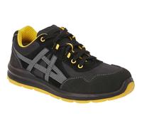 Portwest Steelite Mersey Safety Trainers Black / Yellow Size 6.5