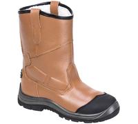 Portwest Steelite Pro Fur Lined Safety Rigger Boots Tan Size 6
